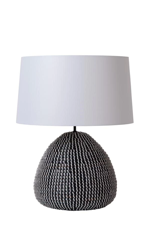 Lucide Premium MADUKA - Tafellamp - Ø 45 cm - 1xE27 - Zwart - uitgezet
